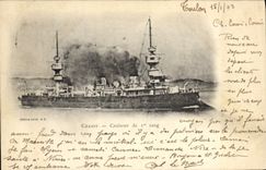 CPA Bateau de Guerre Chanzy Croiseur de 1er rang 