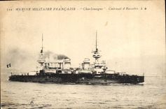 CPA Bateau de Guerre Le Charlemagne Cuirasse d'escadre 