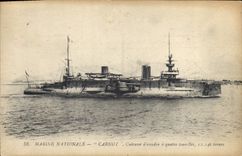 CPA Bateau de Guerre Carnot Cuirasse d'escadre a quatre tourelles  