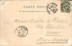 CPA Bateau de Guerre Le Charlemagne Cuirasse d'escadre faisant son tir 