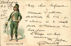 CPA Militaria Chasseurs a cheval 1794