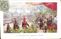 CPA Militaria 22 septembre 1900 Banquet des maires