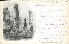 CPA Militaria Le chevalier des Aix de Veygoux sous lieutenant au Regiment de Bretagne