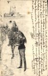 CPA Militaria Officier Cheval