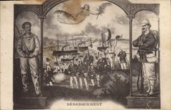 CPA Militaria Debarquement 