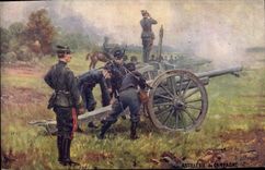 CPA Militaria Artillerie de campagne