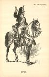 CPA Militaria 18eme Dragons 1794 