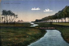 CPA Egypte Egypt La Caire Les Pyramides