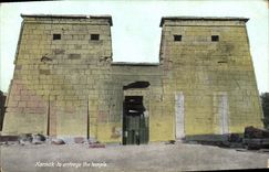 CPA Egypte Egypt Karnak to entrage the temple