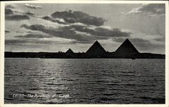 CPA Egypte Egypt Cairo The Pyramides of Gizeh