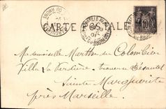 CPA Fantaisie (dessin a la main) Prenom Marthe Anges