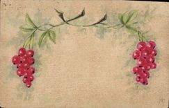 CPA Fantaisie (dessin a la main) Groseilles 