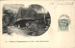 CPA Grotte Grottes Foret de Fontainebleau Grotte Marie Therese