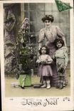 CPA Fantaisie Enfant Poupee Femme Noel