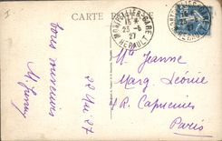 CPA Palais de Justice Cite de Carcassonne Avant porte Tour de la Justice Galerie Romane