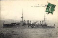 CPA Bateau de Guerre Condorcet Cuirasse