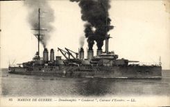 CPA Bateau de Guerre Dreadnoughts Condorcet Cuirasse d'escadre