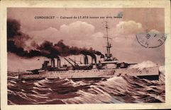CPA Bateau de Guerre Condorcet Cuirasse