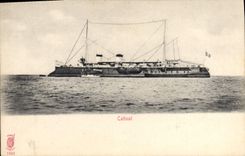 CPA Bateau de Guerre Catinat
