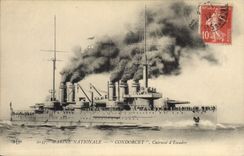 CPA Bateau de Guerre Condorcet Croiseur d'escadre