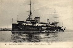 CPA Bateau de Guerre Carnot Cuirasse d'escadre