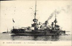 CPA Bateau de Guerre Le Charlemagne Cuirasse d'escadre