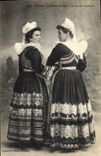 CPA Folklore Costumes de Pont Aven Etude des broderies