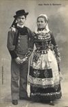 CPA Folklore Maries de Quimper Mariage 