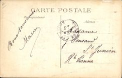 CPA Folklore Un salut de Saint Pol de Leon et de Roscoff Jeune marie Mariage