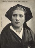 CPA Folklore Type de femme de l'Ile de Sein Etude de tete