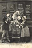 CPA Folklore Enfants Bretagne