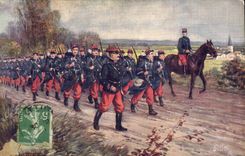 CPA Militaria L'infanterie La reine des batailles