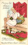 CPA Militaria Military Post Secteurs postaux La lettre du front Ange 