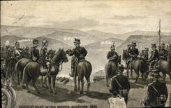 CPA Militaria Kaiser Wilhelm II bei den Schweiz Manovern 1912