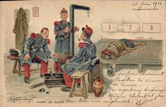 CPA Militaria Corps de garde