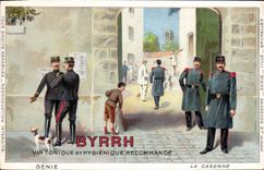 CPA Militaria  Byrrh Vin tonique Genie La caserne