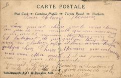 CPA Fantaisie (dessin a la main) Fleurs (carte toilee)