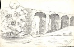 CPA Fantaisie (dessin a la main) Pont