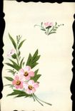 CPA Fantaisie (dessin a la main) Fleurs