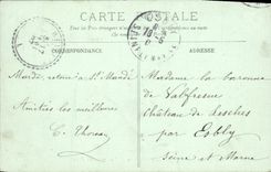 CPA Chateau Vue prise du parc Mouchy