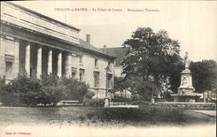 CPA Palais de justice Monument Thevenin Chalon sur Saone