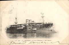 CPA Bateau de Guerre Le Courbet Cuirasse d'escadre a fort central