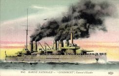 CPA Bateau de Guerre Condorcet Cuirasse d'escadre 