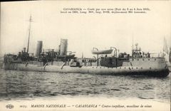 CPA Bateau de Guerre Casablanca Contre torpilleur mouilleur de mines