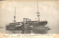 CPA Bateau de Guerre Le Courbet Cuirasse d'escadre a fort central