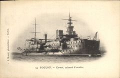 CPA Bateau de Guerre Toulon Carnot Cuirasse d'escadre 