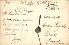 CPA Bateau de Guerre Toulon Un coup de tabac Le Charlemagne Cuirasse d'escadre