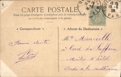 CPA Bateau de Guerre Le Charlemagne Cuirasse a la mer Un coup de tabac