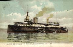 CPA Bateau de Guerre Carnot Cuirasse d'escadre