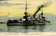 CPA Bateau de Guerre Le Charlemagne Cuirasse d'escadre